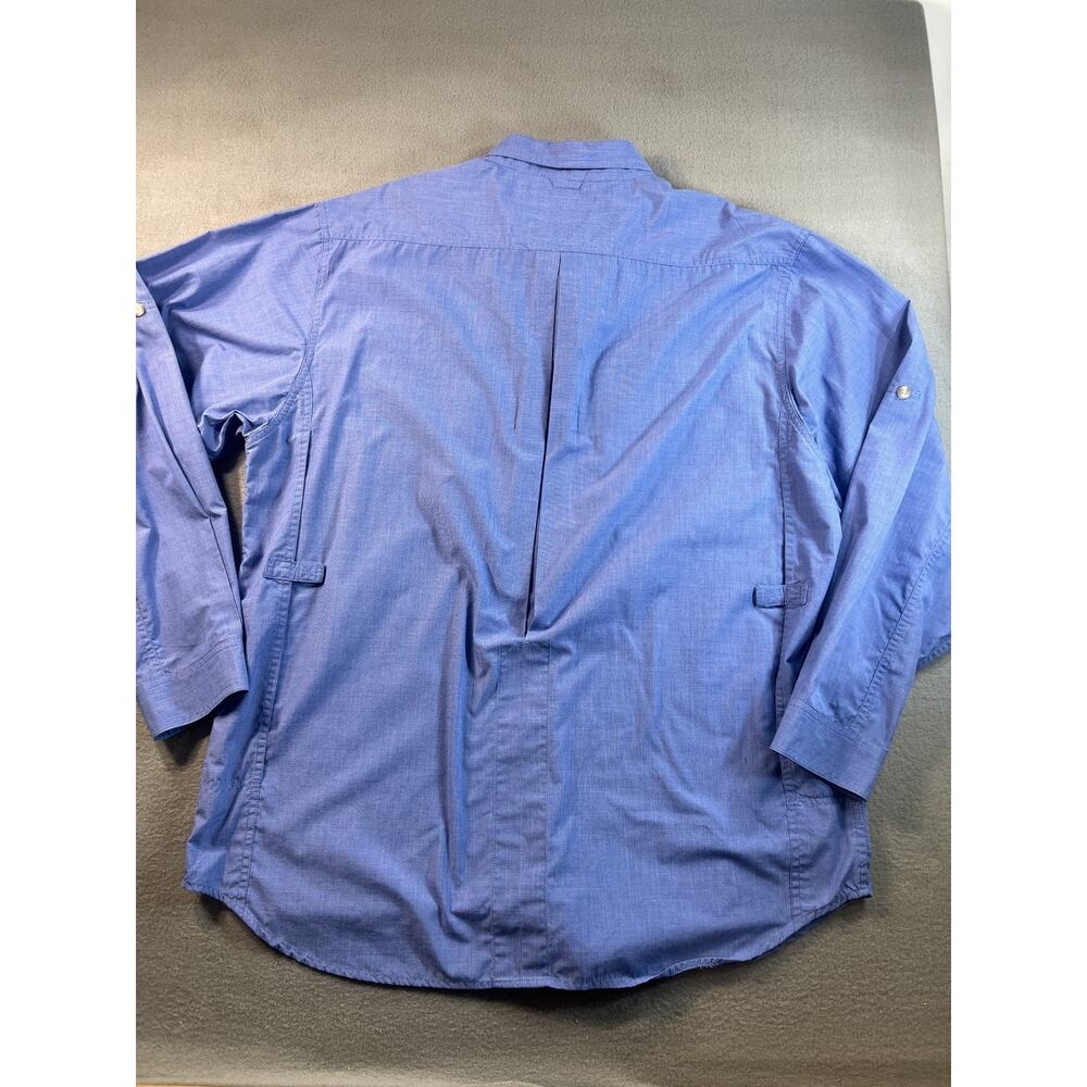 Men's EXOFFICIO Insect Shield Blue Long Sleeve Fishing Shirt Size XL - Picture 4 of 8